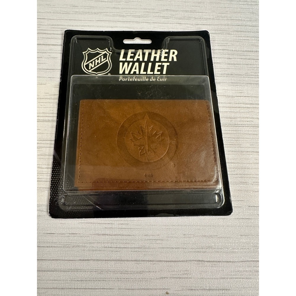 NHL Winnipeg Jets Rico Leather Wallet Brown Bifold Mens MTR10301 New